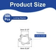thumbnail image 2 of 300 Pack 304 Stainless Steel External Tooth Lock Washers, M3 Star Locking Washers for Screw Bolt Mechanical Equipment Fasteners, Silver, 2 of 6