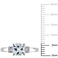 thumbnail image 2 of Everly Women's Aquamarine Sterling Silver Engagement Ring, 2 of 6
