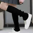 thumbnail image 6 of yuksok Women Leg Warmers Accessories Footless Socks for Living Room Outdoor Bedroom Black, 6 of 9