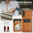 thumbnail image 3 of Dteck for Samsung Galaxy A16 5G Wallet Case with Card Holder, RFID Blocking Credit Slots Kickstand Wristband Shockproof Phone Cover for Women Men,Brown, 3 of 6