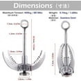 GoXteam Grappling Hook, 4Claw Folding Stainless Steel Grapple Hooks