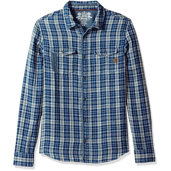 Buffalo David Bitton Men's Sabera Button-up Shirt Small, Indigo
