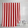thumbnail image 3 of Shower Curtains for Bathroom, Red Striped Waterproof Fabric Shower Curtain, Christmas Farmhouse Red White Stripes Decorative Bathroom Curtain for Bathtub, 72"x78", No Hooks Included, 3 of 9
