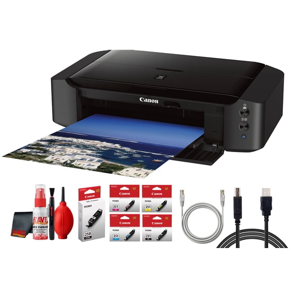 Canon PIXMA iP8720 Wireless Wide-Format Photo Printer Bundle (International Model)