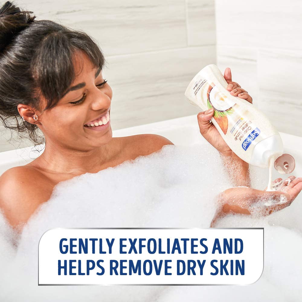 Softsoap Exfoliating Body Wash Scrub, Coconut Butter - 20 Fluid Ounce (4 Pack)