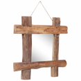 thumbnail image 6 of vidaXL Log Mirror Natural 19.7"x19.7" Solid Reclaimed Wood, 6 of 8