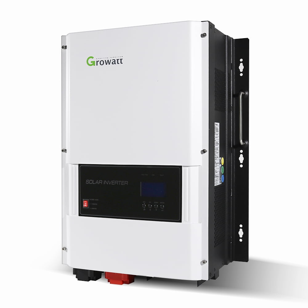 Growatt 48V 6kW 120/240V Split Phase Solar Inverter Built-in 80A MPPT Solar Charge Controller LCD
