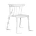 thumbnail image 6 of Modern Dining Elbow Side Chair Molded Plastic Indoor and Outdoor Stackable Slat Back Patio Chair, White, Set of 1, 1 piece, 6 of 13