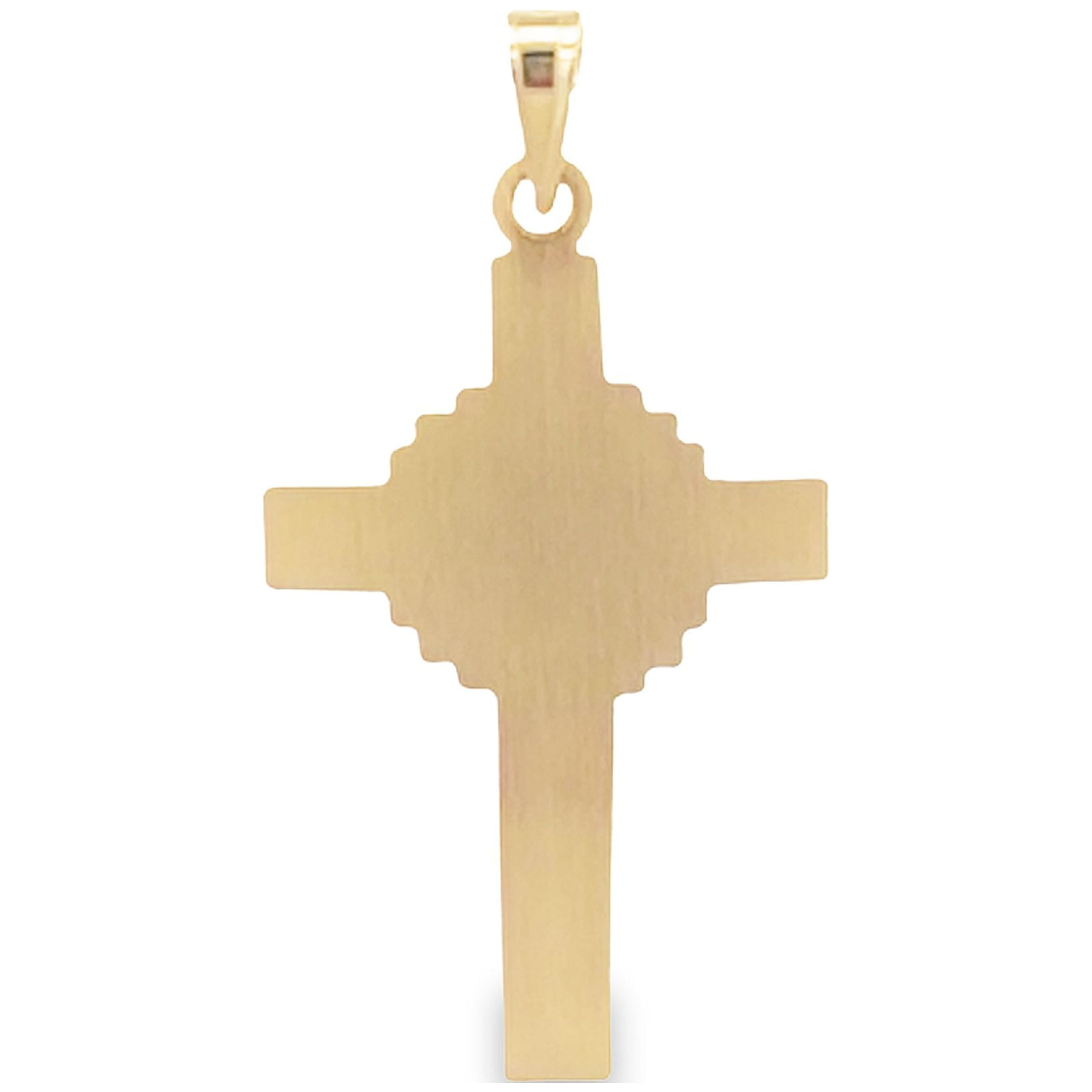 Brilliance Fine Jewelry 14 KT Yellow Gold Sunburst Crucifix