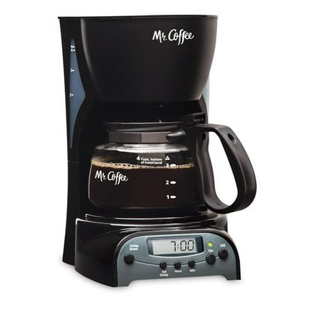 Mr. Coffee Simple Brew 4-Cup Programmable Coffee Maker, Black, DRX5-NP