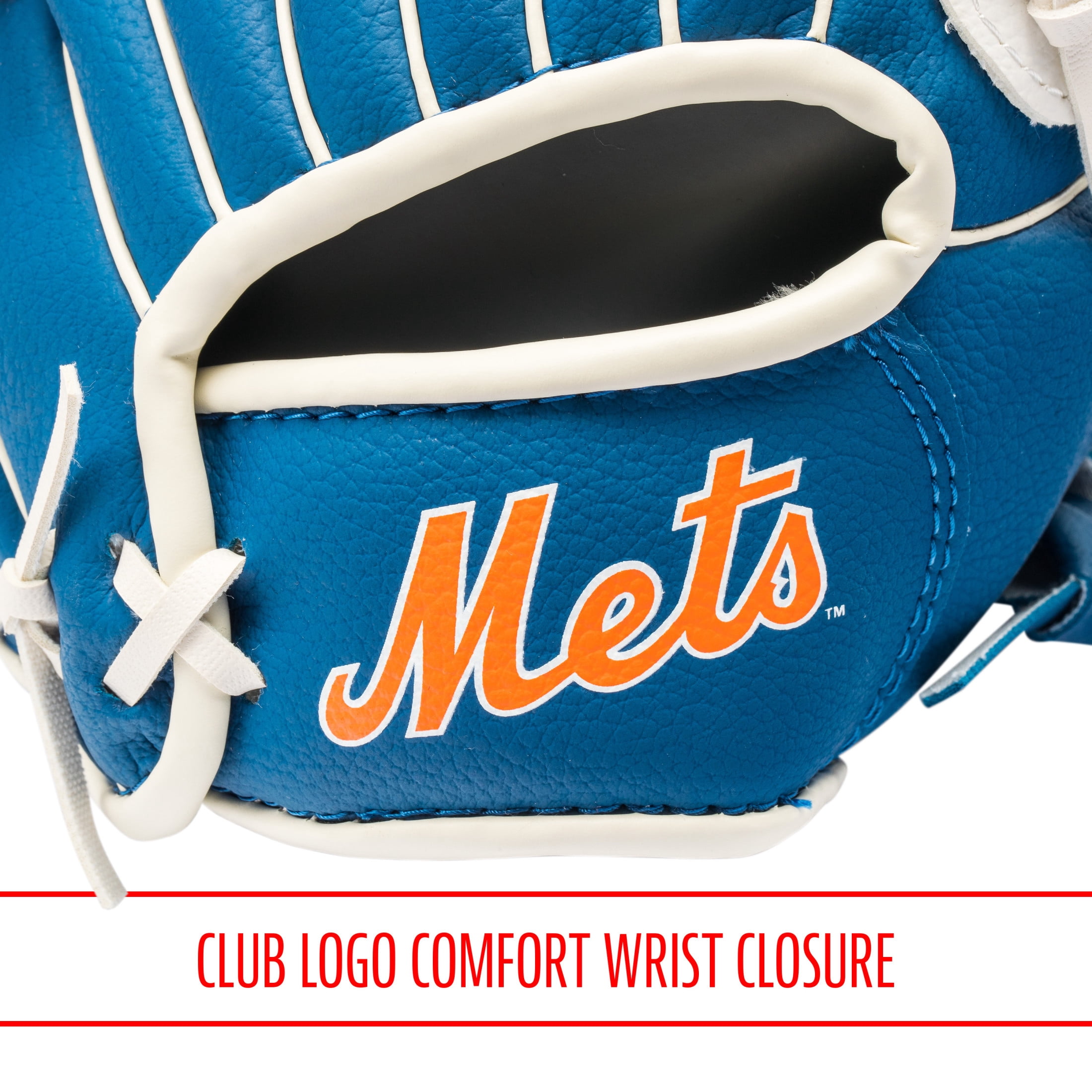 Franklin Sports MLB New York Mets Youth Teeball Glove + Ball Set, 9.5 in