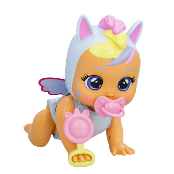 Cry Babies Crawling Jenna - Crawling Baby Doll With 35 Realistic Baby Sounds, Girls & Kids Age 18M And Up, Multi