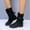 Black, variant on jsaierl Women Fashion Shoes Retro Western Boots Casual Warm Low Heels Mid-calf Boots