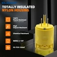 thumbnail image 5 of ELEGRP Straight Blade Electrical Plug and Connector Set 15 Amp 125 Volt NEMA 5-15P NEMA 5-15R 2 Pole 3 Wire Grounding, Commercial Grade, Yellow, 5 Set, 5 of 6