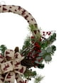 thumbnail image 6 of Northlight Winter Foliage and Berries Artificial Burlap Christmas Wreath - 24" - Unlit, 6 of 6