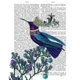 thumbnail image 2 of Fab Funky 15x18 Black Ornate Wood Framed with Double Matting Museum Art Print Titled - Blue Bird With Flourish, 2 of 4