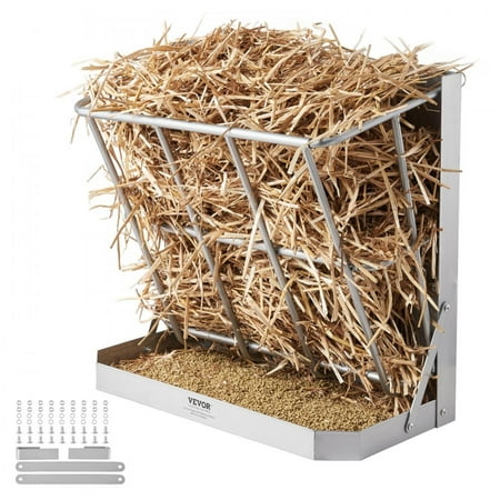 Wall Mounted Goat Feeder - 2 in 1 Design for and Grain, Holds 21 Gallons, Ideal for Goats and Livestock Feeding
