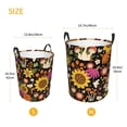 thumbnail image 3 of Balery Sunflowers Mushrooms Cesta de ropa redonda con asas, impermeable, independiente, para ropa, juguetes, dormitorio y familia-Medium, 3 of 6