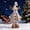 A, variant on Clearance Under $11 Plush Snowman and Reindeer Christmas Decor Soft Standing Tabletop Figures with Knit Hats and Scarves Set of 3