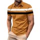 thumbnail image 1 of Blusa y camisa de manga corta con cuello vuelto para hombre, informal, de color liso, a rayas, con botones y estampado, blusa para hombre, 1 of 4