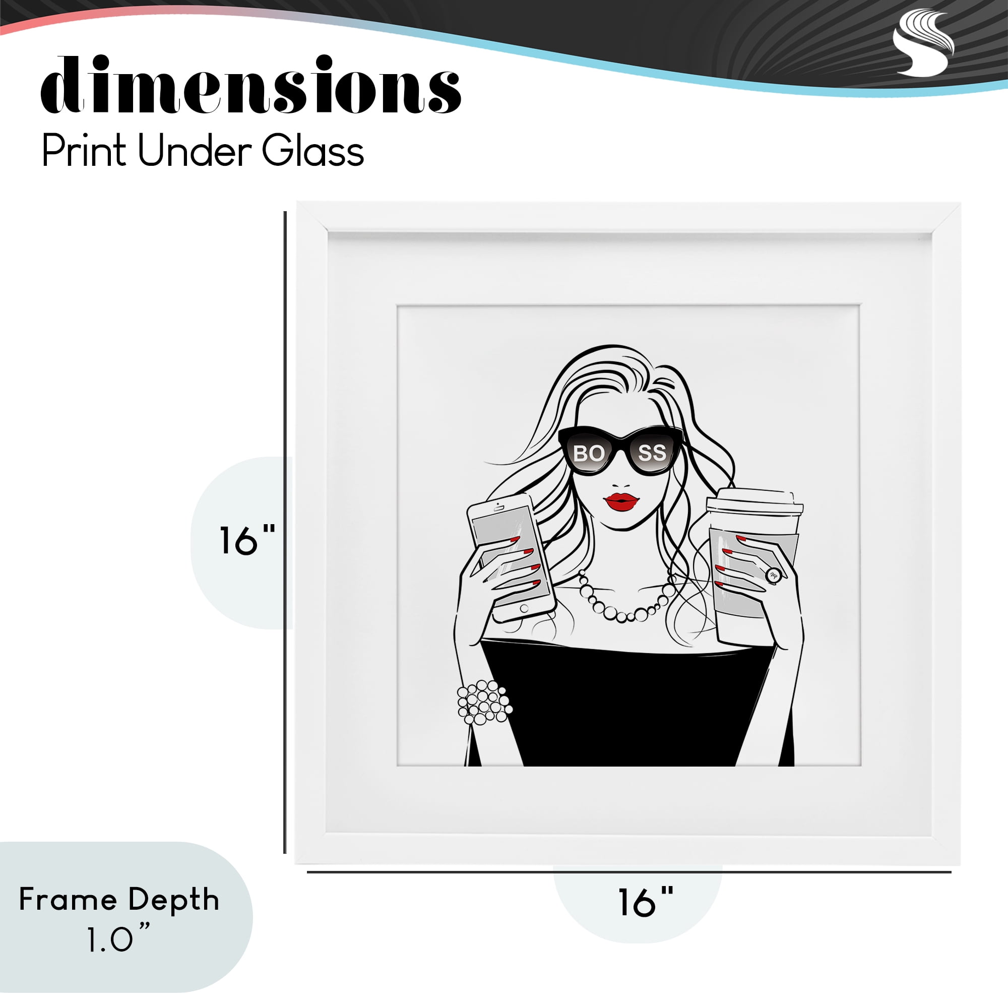 Stupell Industries Chic Boss Morning Coffee Moment White Framed Print Under Glass, design by Martina Pavlova