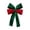 A004- D, variant on Christmas Tree Ornaments, Christmas Tree Decorations, Emerald Green Decor, Green Velvet Ribbon Styled Hanging Bow Decorations, 18X12 Inch Small 3D Velvet Bow Hanging Ornament for