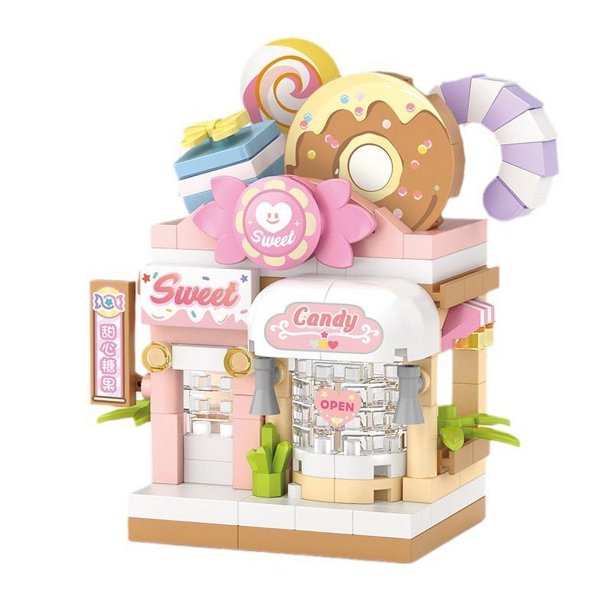 Bloques de construcción de casa para niños, electrodomésticos, tienda de postres, vista de la calle, aperitivos, juguetes para niños, regalos para niñas compatibles con Lego