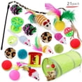 thumbnail image 1 of Fiudx Juego de Juguetes Interactivos para Mascotas, Surtido Multicolor de 21 Piezas, Juguetes Duraderos para Entretener, Divertido Cepillo para Cosquillas y Papel con Sonido, para Estimular La Activi, 1 of 7
