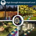 thumbnail image 3 of 4 Pack Solar Disc Light Outdoor Driveway Solar Powered Path Light Waterproof,Multi-Color, 3 of 3