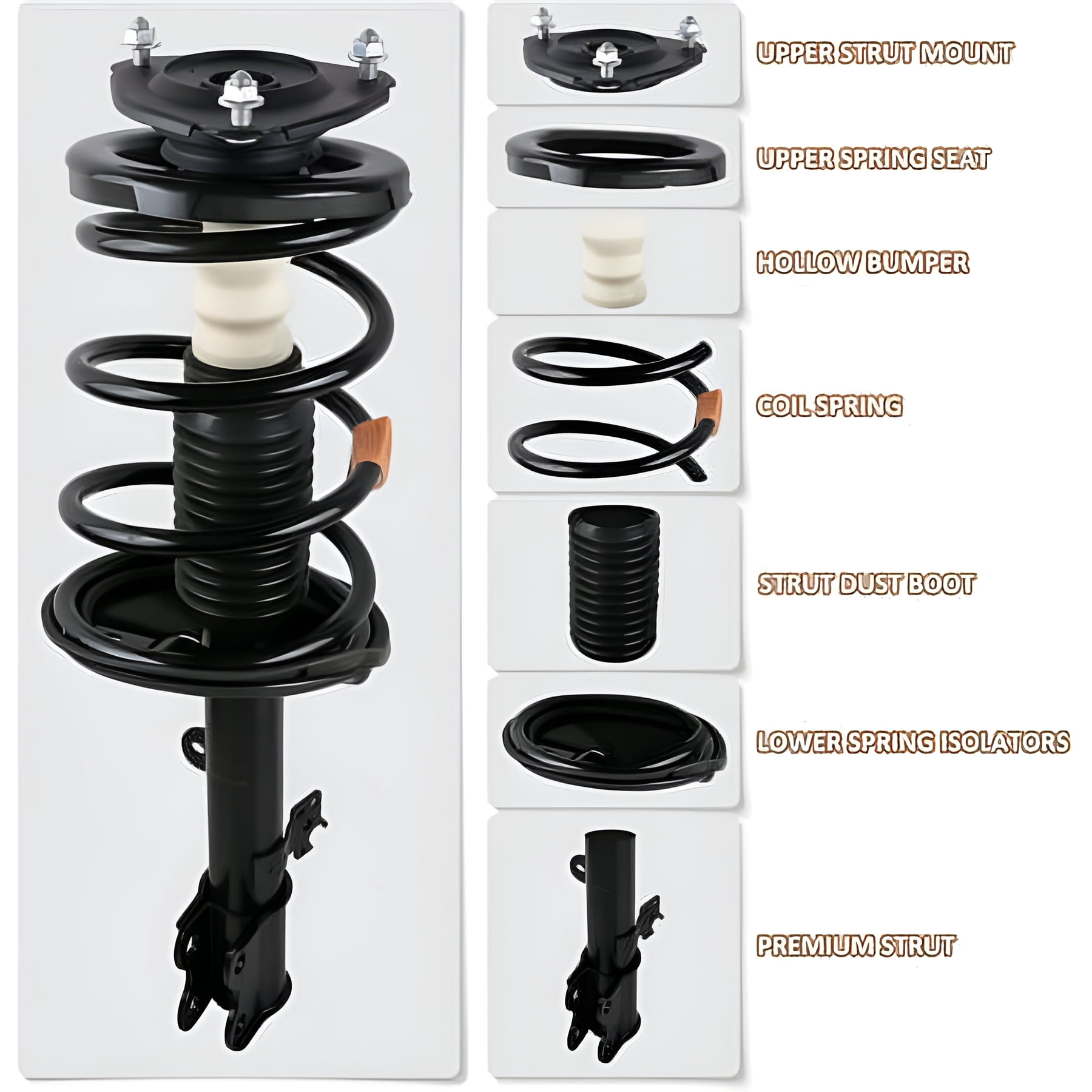 Rear Complete Struts Assembly For 07-11 Camry 08-11 Avalon 4-Door 172309 172310 Fits select: 2007-2011 TOYOTA CAMRY, 2008-2011 TOYOTA AVALON