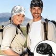 thumbnail image 5 of Doo Rags for Men, Cooling Dew Rag Helmet Liner, Large Size Motorcycle Do Rags, Breathable Elastic Head Wrap Bandana Skull Caps for Men Women Outdoor Sports, 5 of 8
