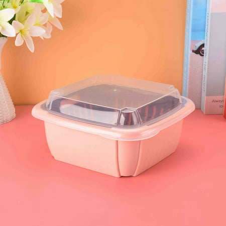 

Vegetable Washing Double Layer Detachable Drain Basket Kitchen Accessories with Lid New