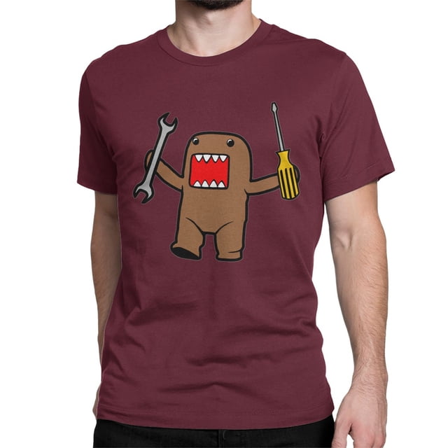 Camiseta de ingeniería de herramientas kawaii para hombre y mujer, de algodón puro, humorística, de cuello redondo, Domo Kun, de manga corta, ideal como regalo.
