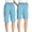 Blue, variant on Cargo Shorts Women Elastic Waisted Drawstring Straight Leg Hiking Outdoor Half Pants with Pockets