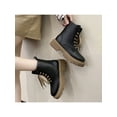 thumbnail image 6 of Frontwalk Women Combat Boots Platform Ankle Booties Lace Up Winter Boot Work Chunky Short Bootie Womens Lug Sole Shoes Black 6, 6 of 9