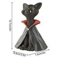 thumbnail image 2 of Gothic Black Vampire Cat Figurine – Spooky Cute Halloween Resin Statue with Fangs & Cape – Whimsical Gothic Kitty Décor for Cat Lovers, Pet Owners & Horror Fans, 2 of 2