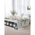 thumbnail image 6 of Queen Flat Sheet Only Sweet Home Words Fall Pumpkins Soft Microfiber Cooling Bedding Sheets Blue White Plaid Flat Bed Sheet for Hotel,Home Decor, 6 of 9