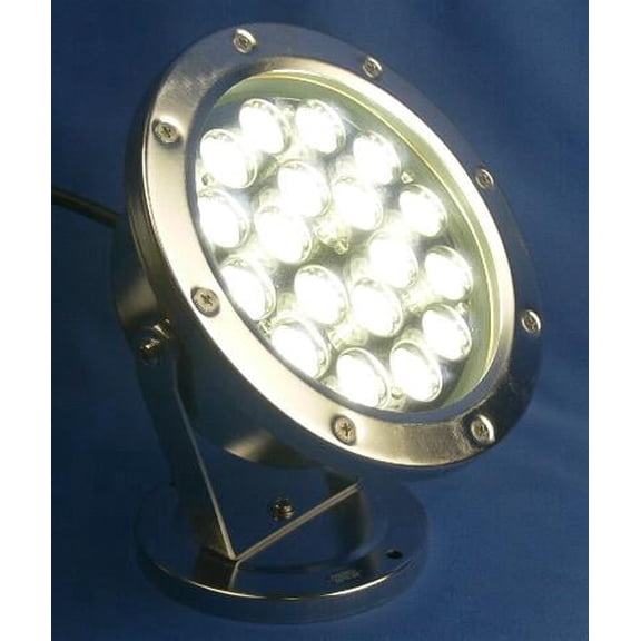 OceanMist QL48W Bright White Underwater LED Pond Light Stainless Steel Housing