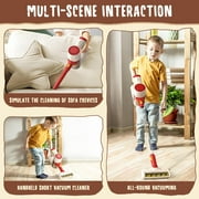 JBeeCtrl Toy Vacuum Cleaner for Kids Vacuum Set that Really Works with Real Suction Pretend Play Housekeeping Toys for Toddler Cleaning Toy for girls 3 6 years-Pink
