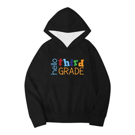

Kids Boys Girls Autumn WInter School Season Third Grade Letter Printed Long Sleeve Hoodie Warm and Comfortable Tops Children s Clothing Toddler Jackets Boys Toddler Sweatshirt Girls The 69 Eyes Hoodie