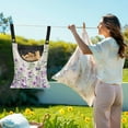 thumbnail image 2 of SEANATIVE Purple Flower Clothes Pin Bag for Outside Clothespin Bag Holder 2 Pack Reusable Clothespin Bag Soft Clothes Pin Hanging Bag Clothespin Bag Ourdoor Decor Accessories, 2 of 7