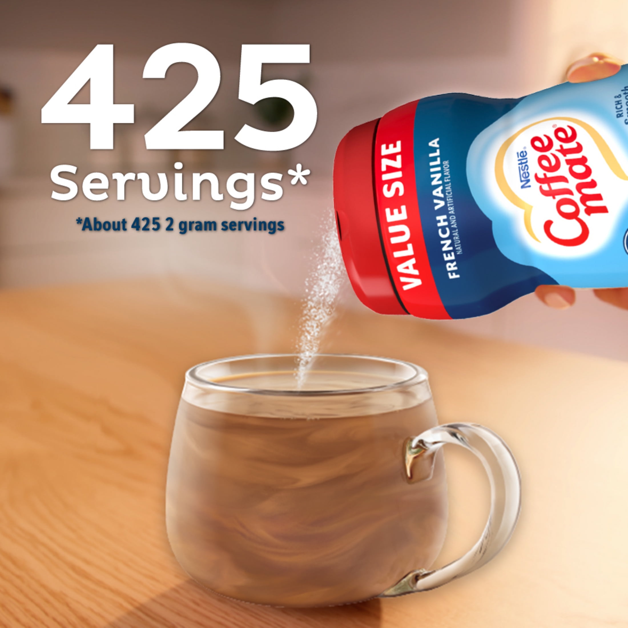 (6 pack) Coffee mate French Vanilla Powder Coffee Creamer, 30 oz