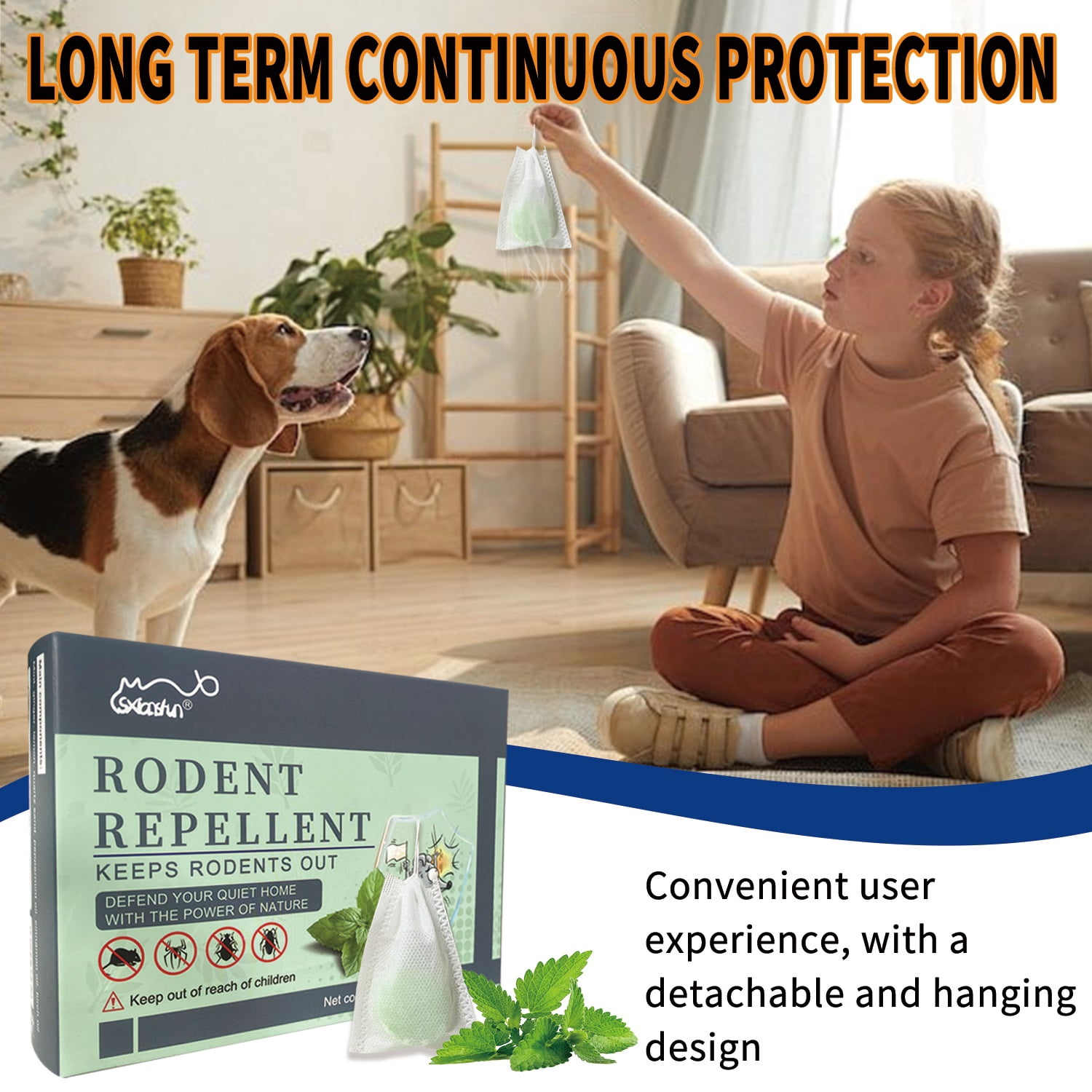 Rodent Repellent Pouches - Citronella Oil Formula - Effective Mouse & Rat Control - Safe for Homes & Sheds
