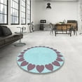 thumbnail image 3 of Ahgly Company Indoor Rectangle Patterned Columbia Blue Area Rugs, 4' x 6', 3 of 6