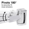 thumbnail image 6 of Adjustable Double-Curved Shower Rod, Chrome, Aluminum, Wall Mounted, 44 to 70 Inches, 6 of 7