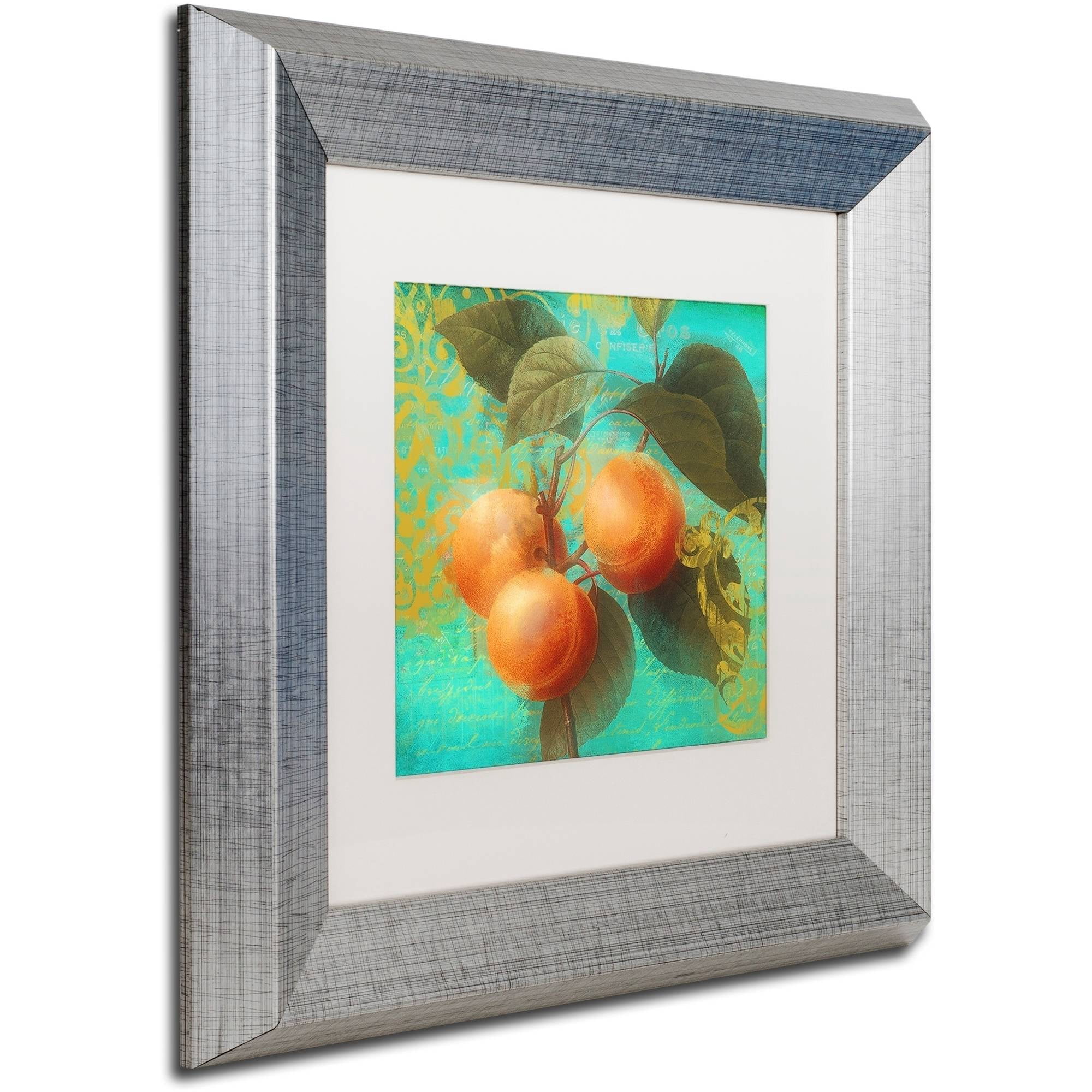 Trademark Fine Art "Glowing Fruits II" Canvas Art by Color Bakery White Matte, Silver Frame