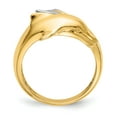 thumbnail image 2 of Finest Gold 14K Two-Tone Polished Dolphin Ring - Size 7.5, 2 of 5