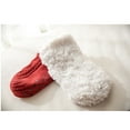 thumbnail image 3 of WMTBSRSW Fuzzy House Slippers Socks Winter Warm Sherpa Lined Slipper Socks Cable Knit Fluffy Soft Slipper Thick Comfy Plush Fleece Home Socks, 3 of 6