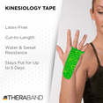 thumbnail image 3 of THERABAND Kinesiology Tape, Green/Yellow, 1 Roll, with XactStretch Indicators, Long-Lasting Athletic Support for Shoulder & Knee, Latex-Free Sports Tape, Water Resistant, Cut-to-Length, 3 of 6
