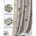 thumbnail image 6 of Sparrow Blackout Curtains 96 Inch Length 2 Panels Set, Spring Birds on The Branches Retro Country Beige Full Shading Curtains for Windows, Blackout Curtains for Bedroom Living Room 52"x96", 6 of 8